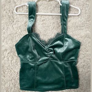 *NEVER WORN* Velvet Emerald A&F Crop Top